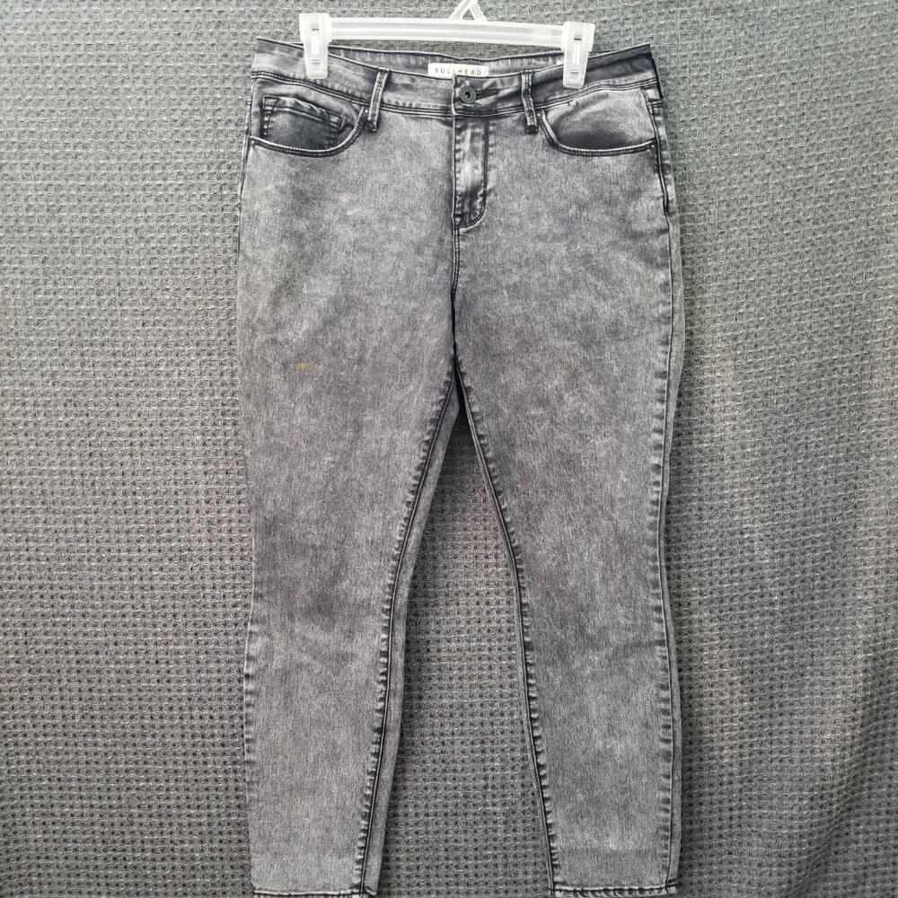 ❤️2/$12 Bullhead Denim Co. Black Stone Wash Jeans Stretch Jeggings 13